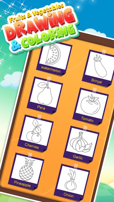 Screenshot #3 pour Fruits and Vegetable Coloring