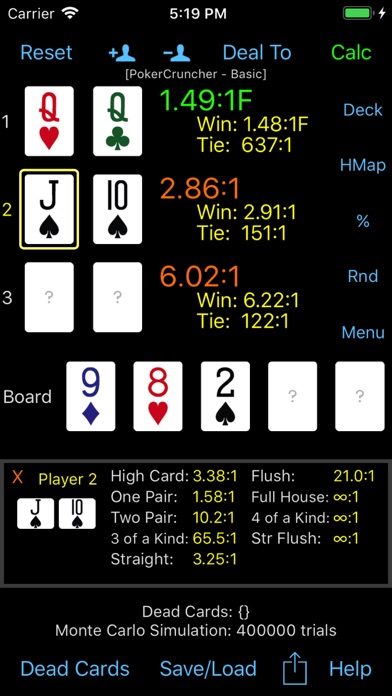 PokerCruncher - Basic - Oddsのおすすめ画像3