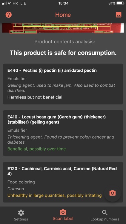 E-Number Scanner screenshot-3