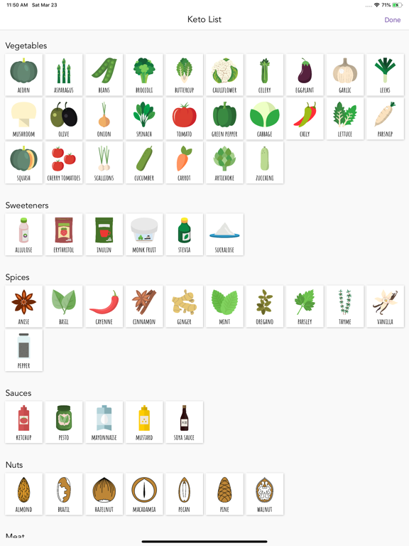 Screenshot #5 pour Ketogenic Keto diet food list