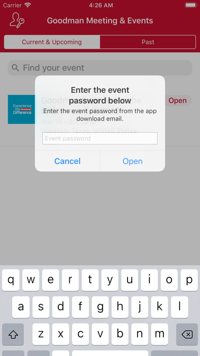 How to cancel & delete Goodman Meetings & Events from iphone & ipad 2