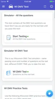 wisconsin dmv permit test iphone screenshot 3