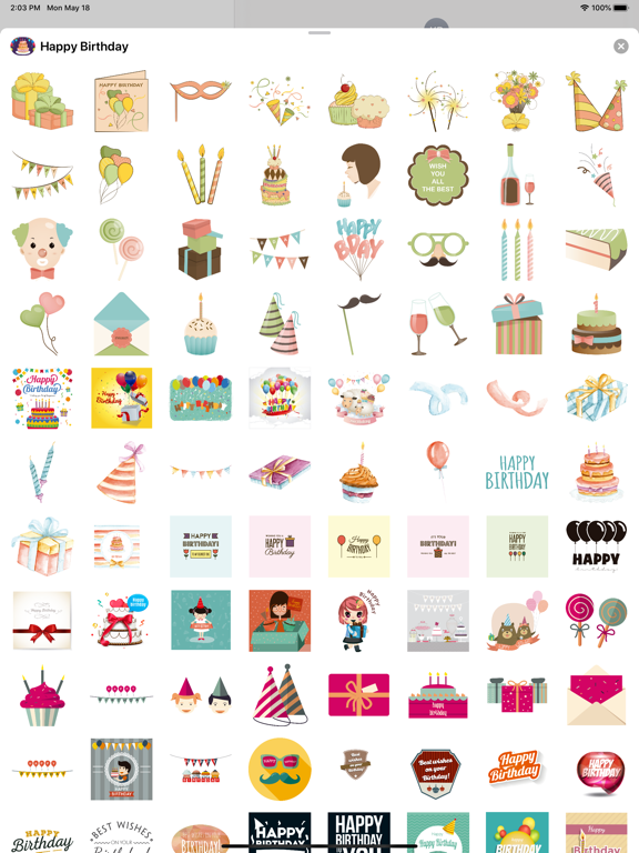 Screenshot #4 pour Happy Birthday Stickers 2020