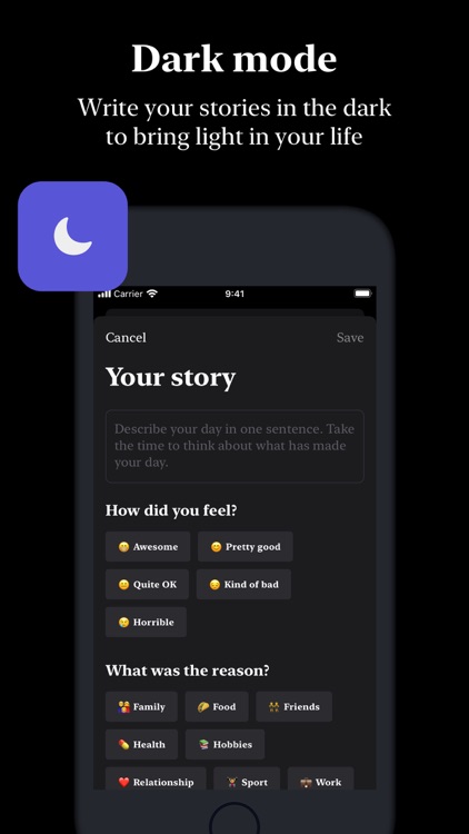 Punkt: One-sentence journal screenshot-6