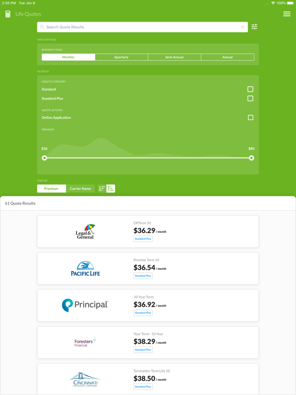 Life Insurance Quotes by IXN iPad screenshot 5 - Finance app