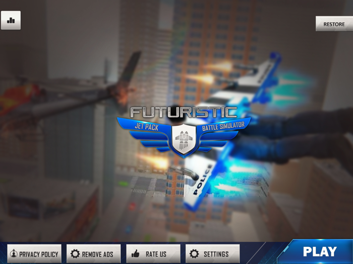 Futuristic Jetpack Battle Sim