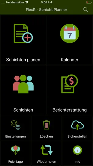 Screenshot von FlexR (Schicht Planer) auf dem iPhone 8