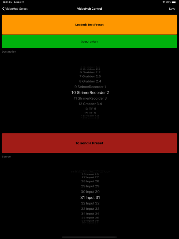 VideoHubControl iPad screenshot 8 - Utilities app