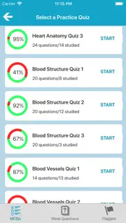 cardiovascular system quizzes iphone screenshot 2