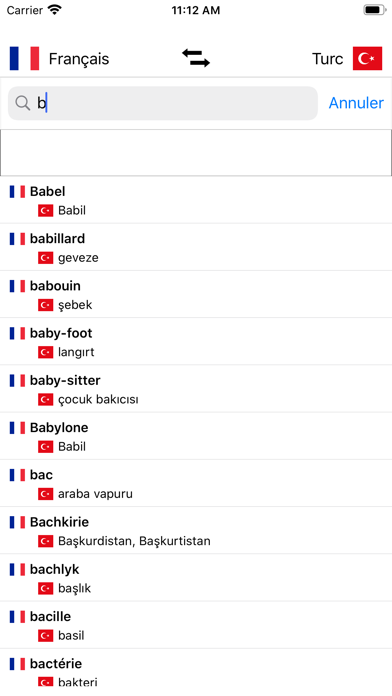 Dictionnaire Turc-Français Screenshot