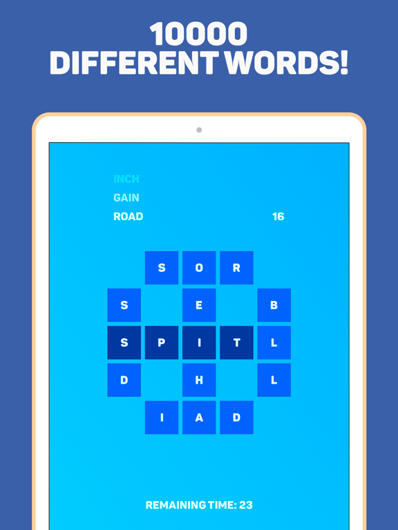 Word square — collect words iPad screenshot