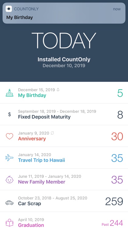 CountOnly - Countdown Days App screenshot-3