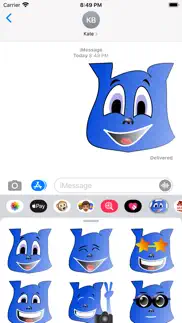 How to cancel & delete blue dog emoji stickers 1