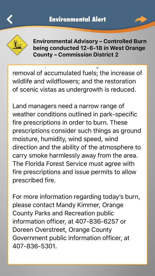 #2. OCFL Alert (iOS) 由: Orange County Government