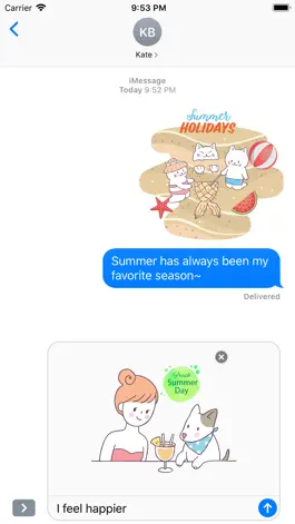 Game screenshot Summer & Vacation Cute Sticker apk