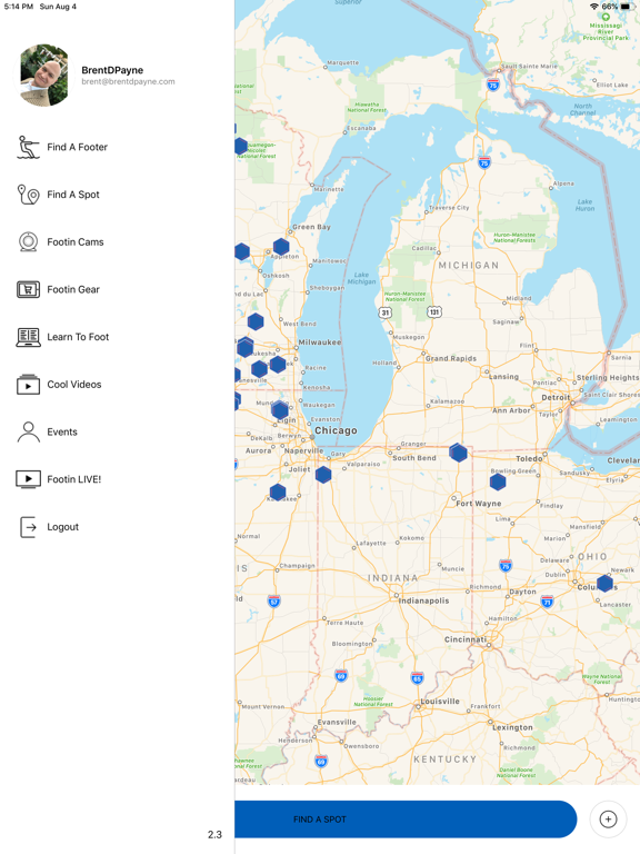 Footin Barefoot Water Ski App iPad screenshot 2 - Sports app