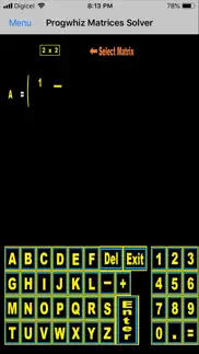 progwhiz matrices solver iPhone Captures Décran 2