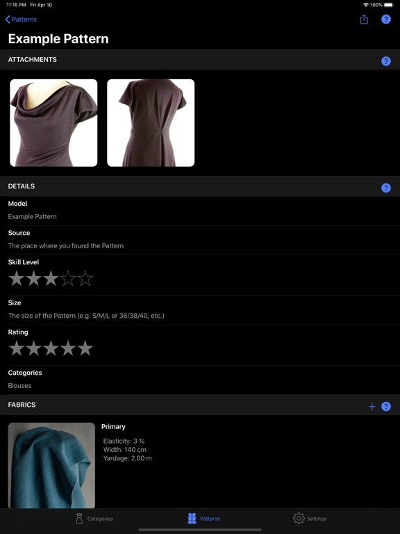Sewing Patterns iPad screenshot 6 - Lifestyle app