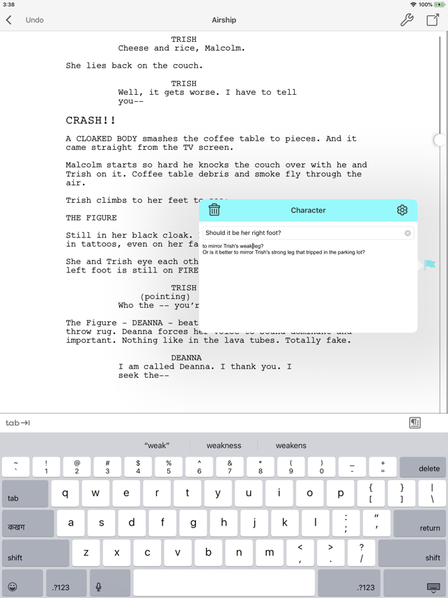 【iOS APP】Final Draft Mobile 編劇腳本編輯軟體 Dr.愛瘋 APP Navi