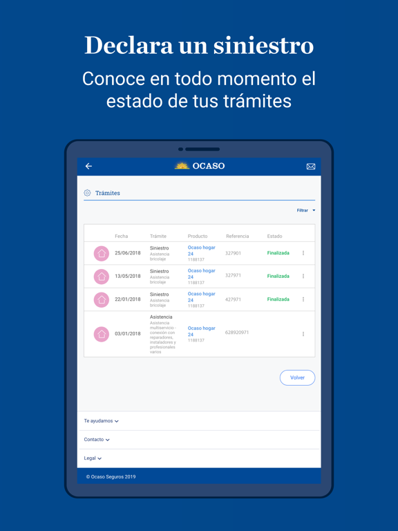 Ocaso Área de Cliente iPad screenshot 4