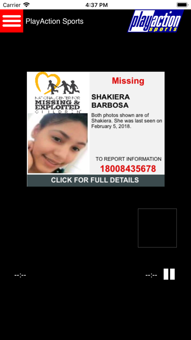 Screenshot #1 pour PlayAction Sports Radio App