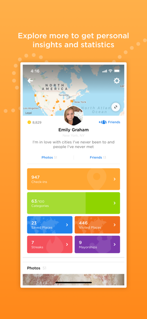 ‎Foursquare Swarm: Check-in App スクリーンショット