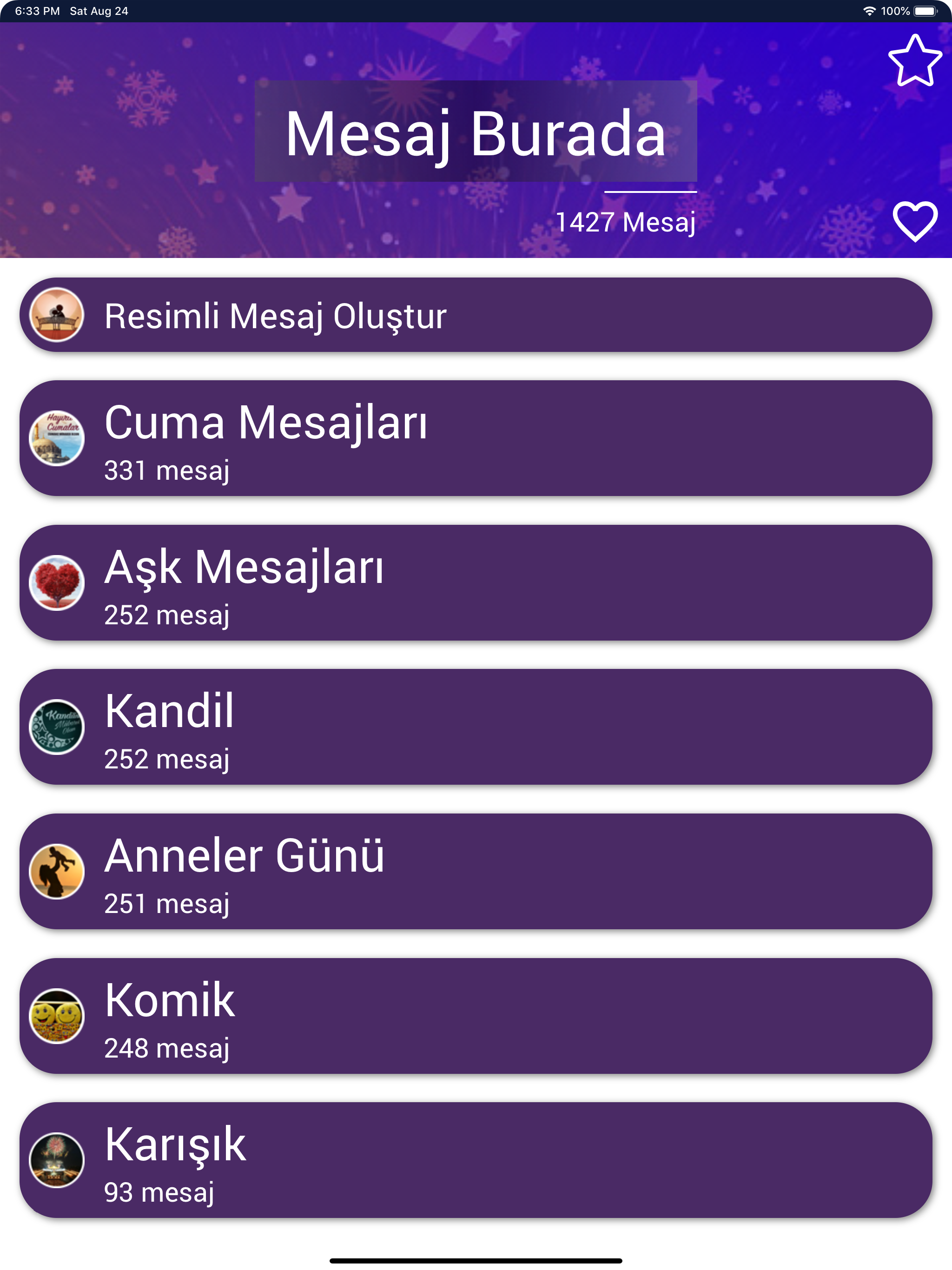 Mesaj Burada-Hazır ve Resimli