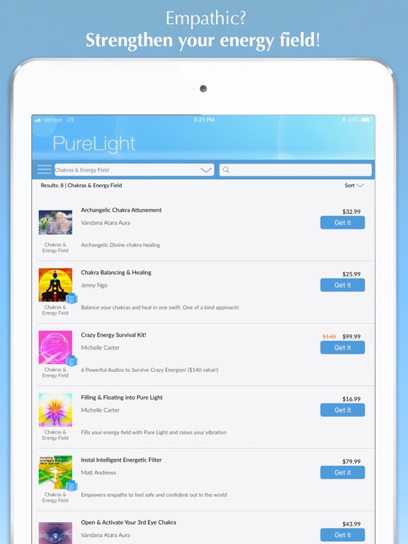PureLight Audio iPad screenshot 3 - Health & Fitness app