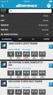 bodyspace - social fitness app iphone screenshot 2