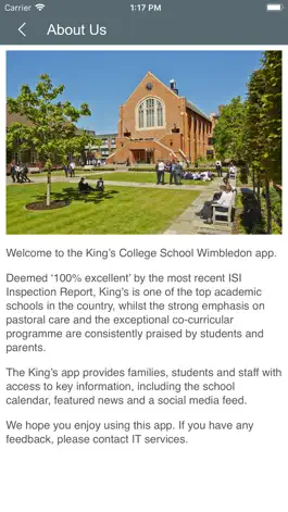 Game screenshot Kings College School Wimbledon apk