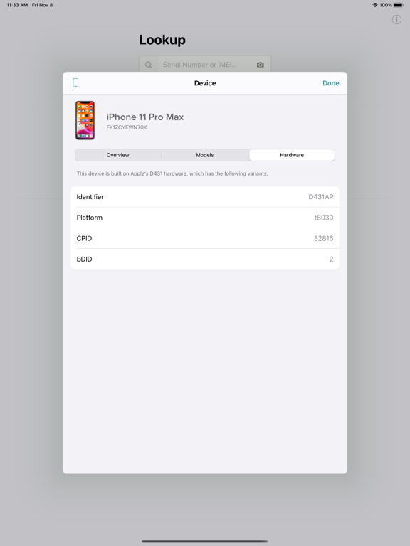 Reincubate Lookup iPad screenshot 5 - Reference app