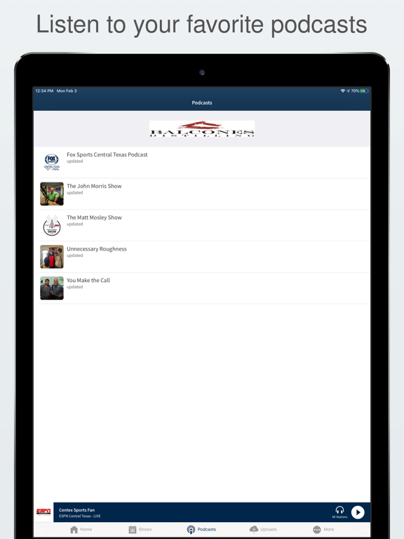 Centex Sports Fan iPad screenshot 4 - Music app