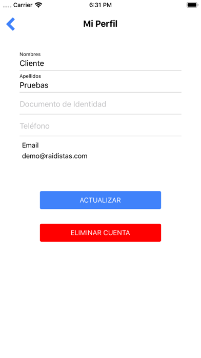 App screenshot