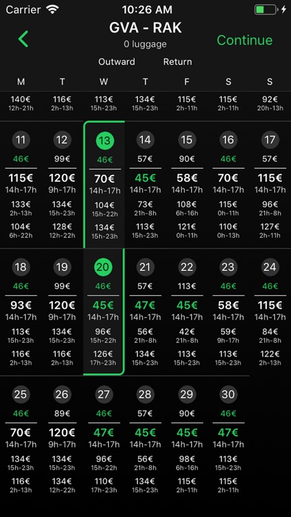 TripAway, Flights Calendar screenshot-5