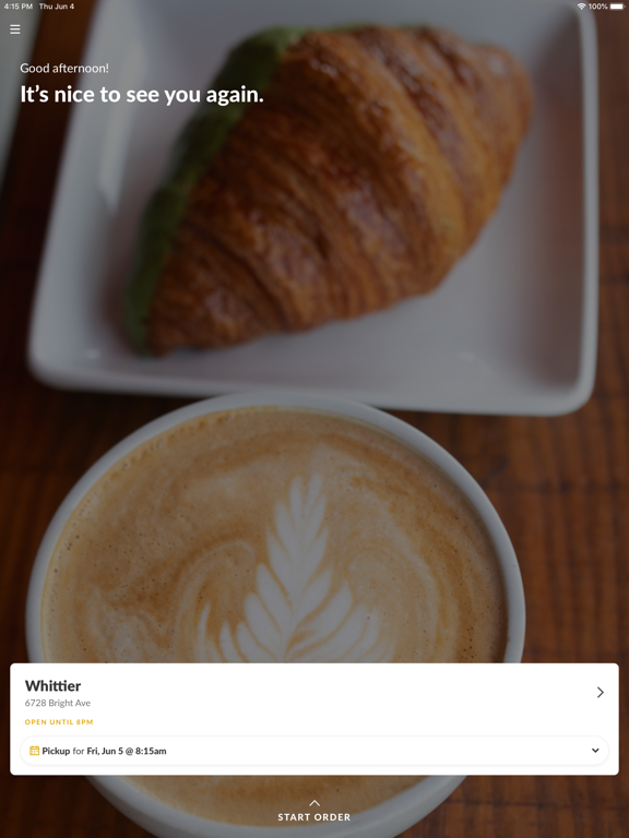 Local Fixture Coffee & Tea iPad screenshot 2 - Food & Drink app