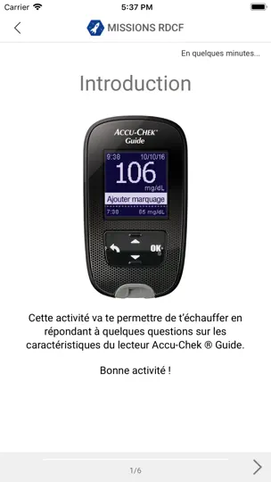 Capture d'écran de Missions RDCF sur iPhone 4