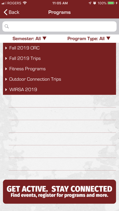 UW-La Crosse Rec Sports Screenshot