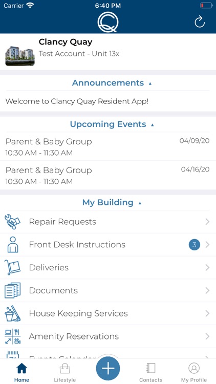 Clancy Quay Resident App
