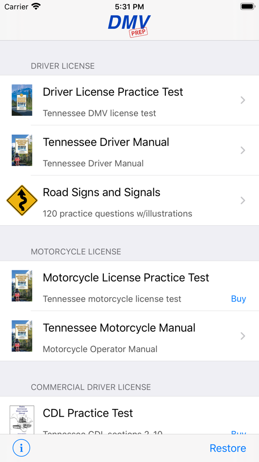 Tennessee DMV Test Prep - 5.4 - (iOS)