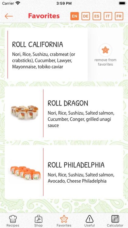 Sushi recipes by iSottcom