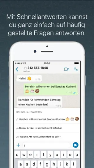 Screenshot von WhatsApp Business auf dem iPhone 3