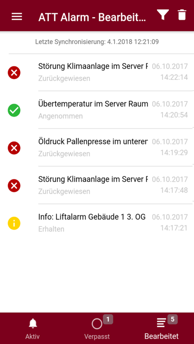 ATT AG - Der Alarmserver Screenshot