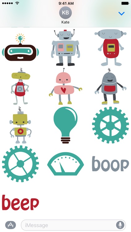 Robot Stickers - Beep Boop