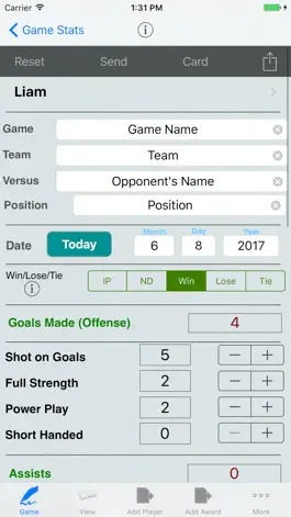 Game screenshot Hockey Player Tracker Logbook mod apk