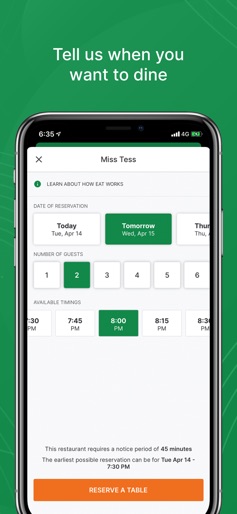 Eat App: Restaurant Bookings screenshot 4