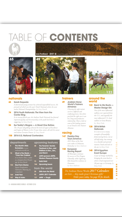 Arabian Horse World Magazine Screenshot