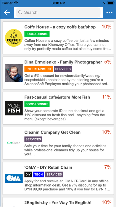 ScienceSoft Discounts iPhone screenshot 4 - Travel app