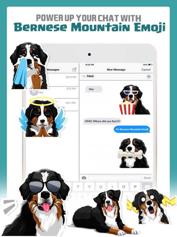 Screenshot #6 pour Bernese Mountain Dog Stickers