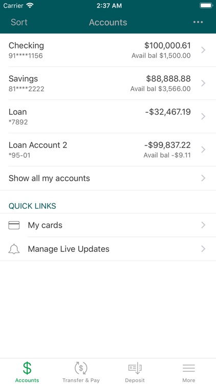 Westfield Bank for iPhone
