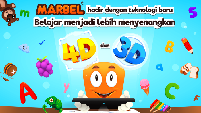 Marbel Huruf 4D